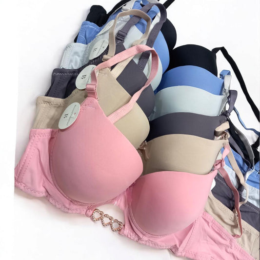 Stylish Printed Push-Up Bra – Multicolor, Soft & Lightweight | One Piecee